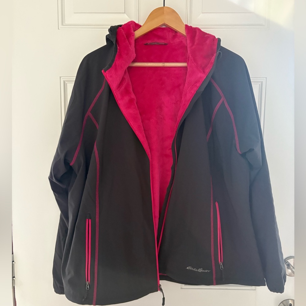 Eddie Bauer Dark Gray and Pink Jacket
